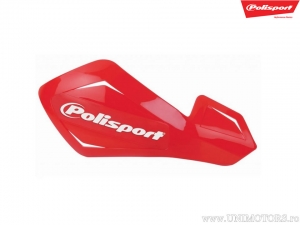 Ensemble de plastique de remplacement pour protège-mains couleur rouge Free Flow Lite - Polisport