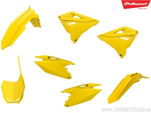 Ensemble de plastique jaune - Suzuki RM 125 / RM 250 ('01-'12) - Polisport