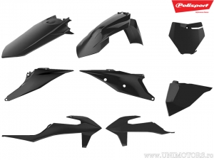 Ensemble de plastique noir - KTM SX 125 / SX 150 / SX 250 ('19-'20) / SX-F 250 ie 4T / SX-F 350 ie 4T / SX-F 450 ie ('19) - Poli