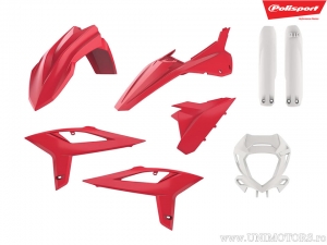 Ensemble de plastique rouge/blanc - Beta RR 50 Enduro Couleur Rouge / RR 50 Enduro Racing / RR 50 Motard Track Couleur Noir - Po