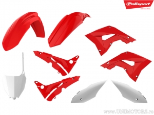 Ensemble de Plastique Rouge/Blanc - Honda CR 125 R / CR 250 R ('02-'07) / CRF 250 R ('04-'07) - Polisport