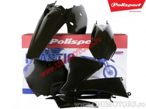 Ensemble de plastiques (noir) - KTM EXC 125 / EXC 200 / EXC 250 / EXC 400 / EXC 300 / EXC 450 Racing ('04) / SX ('03-'04) - Poli