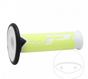 Ensemble de poignées de guidon 788 noir jaune fluorescent blanc Progrip D: 22 mm L: 115 mm fermées