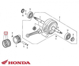 Ensemble de segments D52.40 mm - Honda ANF Innova 4T 125cc - Honda