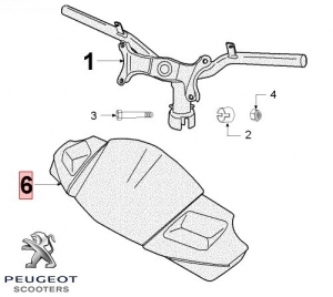 Eredeti felső kárpit - fekete - Peugeot Jet Force 50-125cc - Peugeot