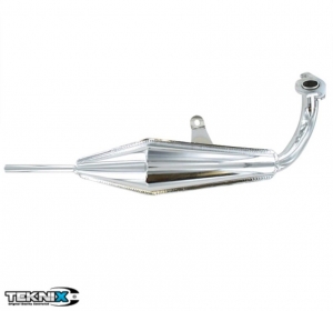 Escape cromado - Moped Peugeot 101 / 102 / 103 / 103 MVL / 104 / Vogue LE / LN / S2 / S2A / SE / SX 2T AC 50cc - Teknix