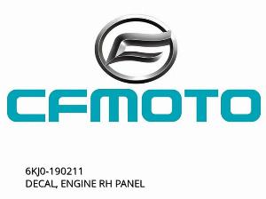 ETICHETĂ, PANOU MOTOR DREAPTA - 6KJ0-190211 - CFMOTO