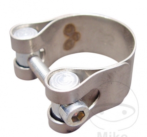 Exhaust pipe clamp 43mm STAINLESS STEEL LEO VINCE - JM