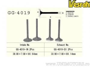 Exhaust valve Kawasaki KL 600 ('84-'86) / KLR 600 ('88-'93) - Vesrah