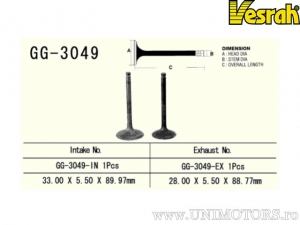 Exhaust valve Suzuki DR 200 SE ('01-'17) / DR 650 ('93-'10) - Vesrah