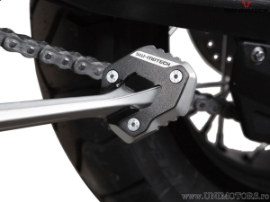 Extensie talpa cric lateral - aluminiu/inox - culoare: negru/argintiu - Triumph Tiger 800 models ('10-'17) - SW-Motech