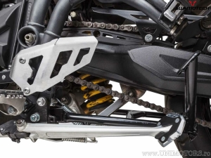 Extensie talpa cric lateral - aluminiu/inox - culoare: negru/argintiu - Triumph Tiger 800 models ('10-'17) - SW-Motech