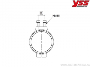 Externe telescopische expansietankhouder 52 mm - YSS