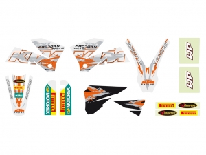 Factory Graphic Kit KTM 125 EXC / 125 EXC Six Days / 200 EXC / 250 EXC / 250 EXC Six Days / 300 EXC ('05-'07) - KTM