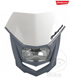 Far (inclusa maschera - grigio bianco) enduro - universale - Halo alogeno - Polisport - JM