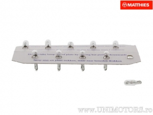 Faro sin zócalo W1.2W W2X4.6D JMP Naos 12V 1.2W juego de 10 piezas - JM