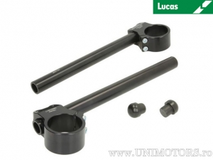 Fekete 22mm alumínium kormány HEAVY DUTY RACING D: 53mm - Aprilia RSV 1000 / Honda CBR 1000 / Kawasaki ZX-6R 600 - Lucas TRW