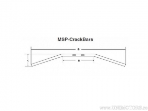 Fekete acél MSP Crackbar kormányátmérő 25,4mm hosszúság 850mm - Fehling