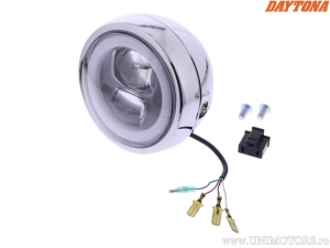 Feu arrière à LED chromé de 120mm avec deux points de fixation latéraux - Daytona