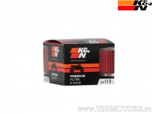 Filtro de aceite de carreras K&N KN-113 - Adly/Herchee ATV 300 / Hurricane 500 / Honda TRX 300 / TRX 400 / TRX 500 / VT 125 / XL