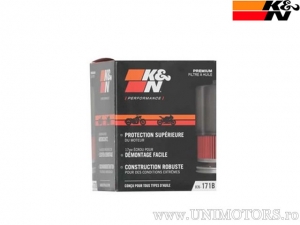 Filtro de aceite de carreras K&N KN-171B - Harley Davidson FLD 1690 / FLHRSE4 1800 / FLHX 1745 / FLSL 1745 / FXDBI 1450 / FXSTSI