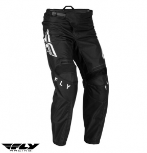 Fly Racing F-16 Cross-Enduro Motorcycle Pants, Black/White - Black/White, Size 30 (M)