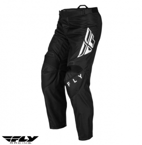 Fly Racing F-16 Cross-Enduro Motorcycle Pants, Black/White - Black/White, Size 30 (M)