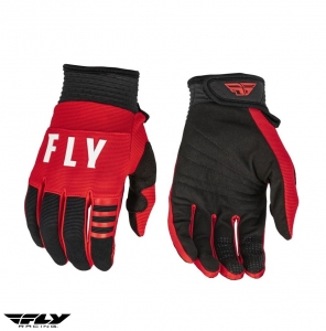 Fly Racing F-16 Kinder Cross-Enduro Motorradhandschuhe, Schwarz/Rot - Schwarz/Rot, S