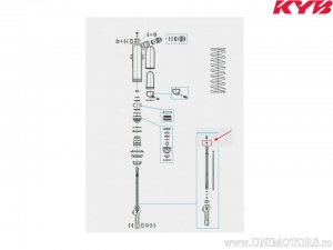 Fork axle guide 4x6x7mm - Honda CR 125 R / CRF 450 R / Kawasaki KX 450 F / TM 0 2T / Yamaha YZ 250 F 4T - Kayaba