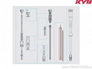 Fork Piston Rod 6x12x407mm - Yamaha YZ 450 F ('10-'11) - Kayaba