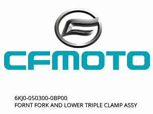 FORNT FORK AND LOWER TRIPLE CLAMP ASSY - 6KJ0-050300-0BP00 - CFMOTO