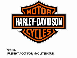 Freight Account for Motorcycle Literature - 99366 - Harley-Davidson