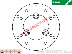 Front brake disc MST241 rigid - Lucas TRW