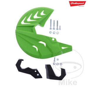 Front brake disc protection green Polisport - Kawasaki KX 250 4T C ('21-'22) / Kawasaki KX 250 4T XC D ('21-'22) - JM