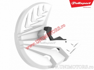 Front brake disc protection white Kawasaki KX 250 F 4T ('13-'19) / KX 450 F ('15-'19) - Polisport