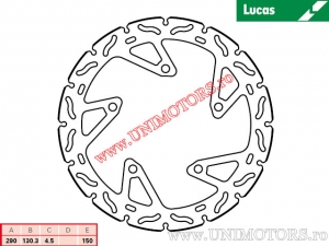 Front brake disc racing MST267RAC rigid - Lucas TRW