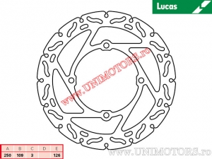 Front brake disc racing MST308RAC rigid - Lucas TRW