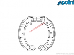 Front brake pads (150x24mm / without springs) - 1760128.F - Polini