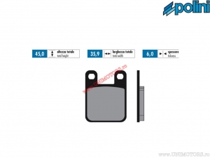 Front brake pads (35.9x45x6mm) - 1740015.F - Polini