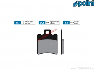 Front brake pads (39.8x49.7x6.5mm) - 1740010.F - Polini