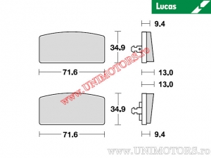 Front brake pads - MCB17 organic - Lucas TRW