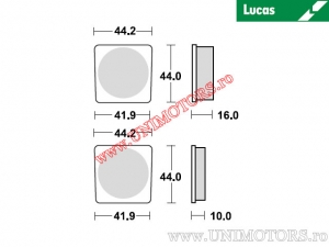 Front brake pads - MCB506 organic - Lucas TRW