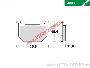 Front brake pads - MCB509 organic - Lucas TRW