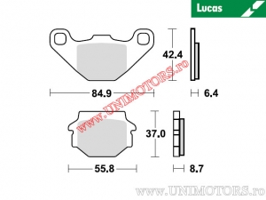 Front brake pads - MCB517 organic - Lucas TRW