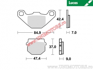 Front brake pads - MCB519SR sintered SR - Lucas TRW