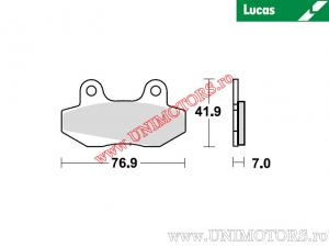 Front brake pads - MCB525 organic - Lucas TRW