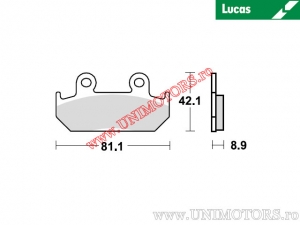 Front brake pads - MCB562SV sintered SV - Lucas TRW