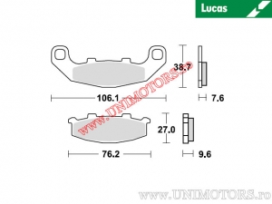 Front brake pads - MCB586SV sintered SV - Lucas TRW