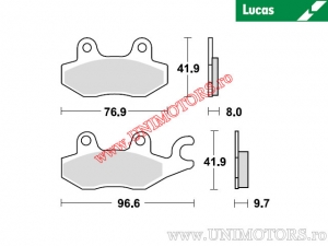 Front brake pads - MCB604 organic - Lucas TRW