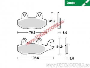 Front brake pads - MCB615 organic - Lucas TRW